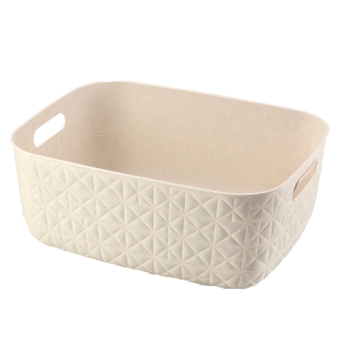 バスケット ソフテックス M 12.5L CURVER キルティング ( 幅37.9×奥行29.2×高さ14.3cm かご カゴ 持ち手付き 収納 キルト生地風 水に強い 小物 小物入れ 小物収納 小物ケース おしゃれ ソフトバスケット 洗面所 水周り キッチン ) 【ホワイト】 ホワイト