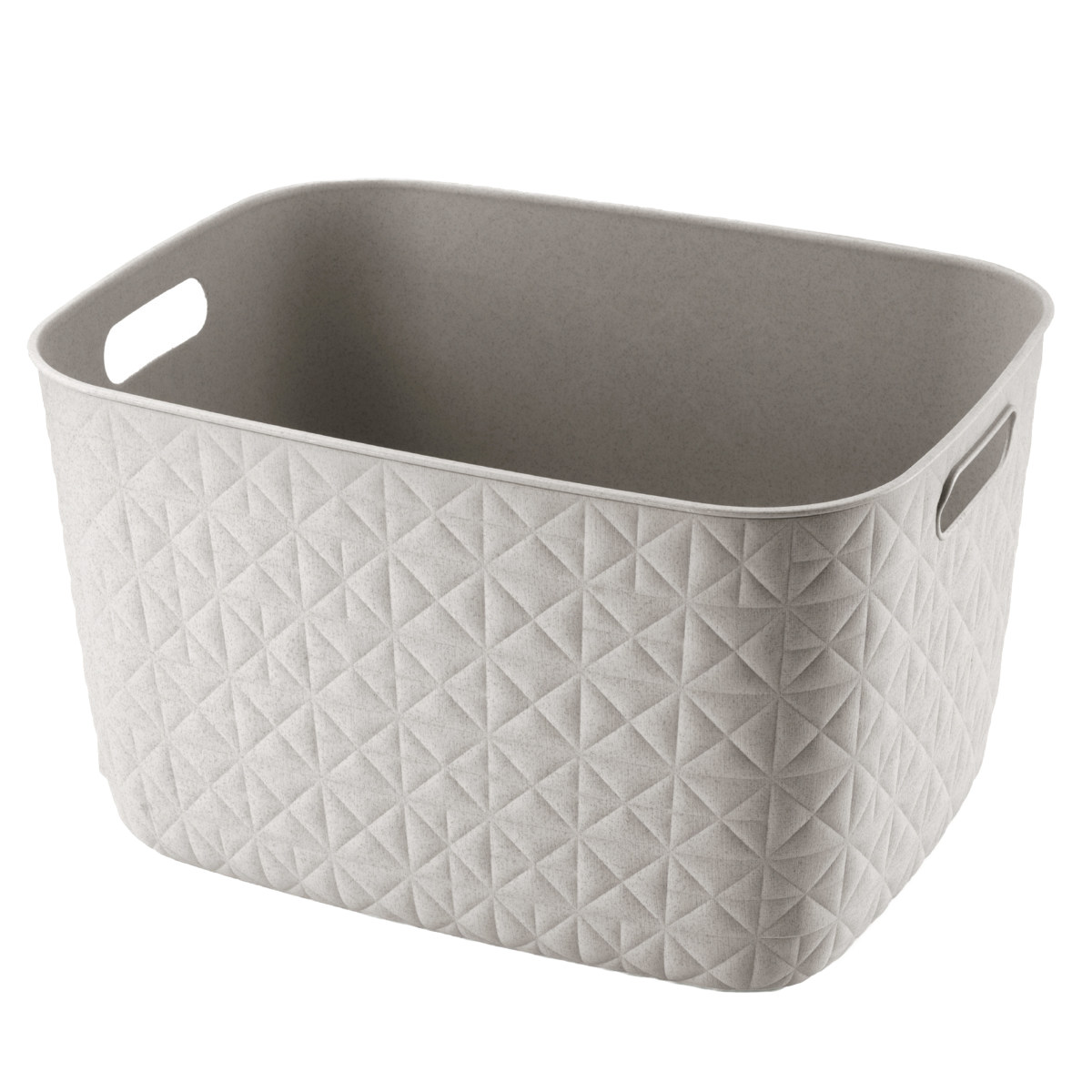 バスケット ソフテックス L 19L CURVER キルティング ( 幅37.9×奥行29.2×高さ22.1cm かご カゴ 持ち手付き 収納 キルト生地風 水に強い 小物 小物入れ 小物収納 小物ケース おしゃれ ソフトバスケット 洗面所 水周り キッチン ) 【グレーベージュ】 グレーベージュ