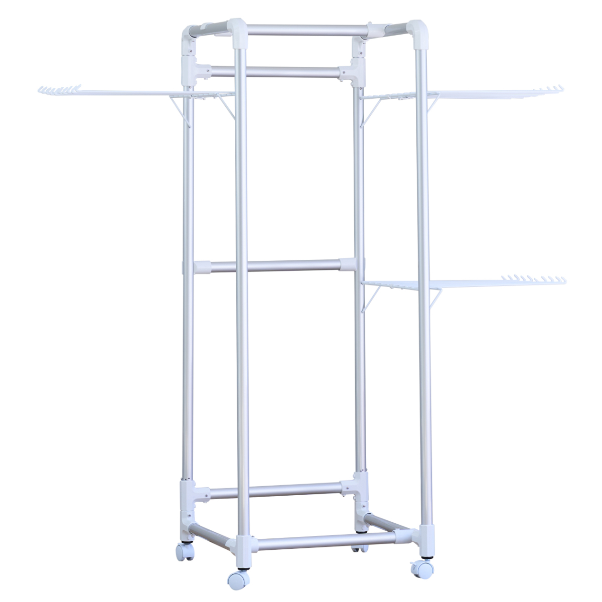 物干し 室内 コンパクト Leger キャスター付きコンパクトアルミ物干し ( ハンガー 物干しスタンド 洗濯 日本製 軽量 アルミ ランドリー 衣類 折り畳み キャスター 省スペース シンプル )