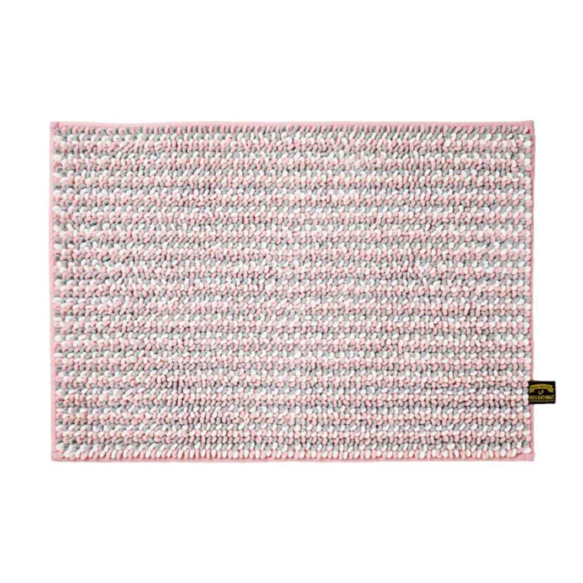 バスマット 50×70cm マイクロファイバー モフバスマット ポコット ( お風呂マット バス マット 吸水速乾 抗菌 お風呂 浴室 長方形 50×70 足ふきマット ピンク ブルー ネイビー ) 【ピンク】 ピンク