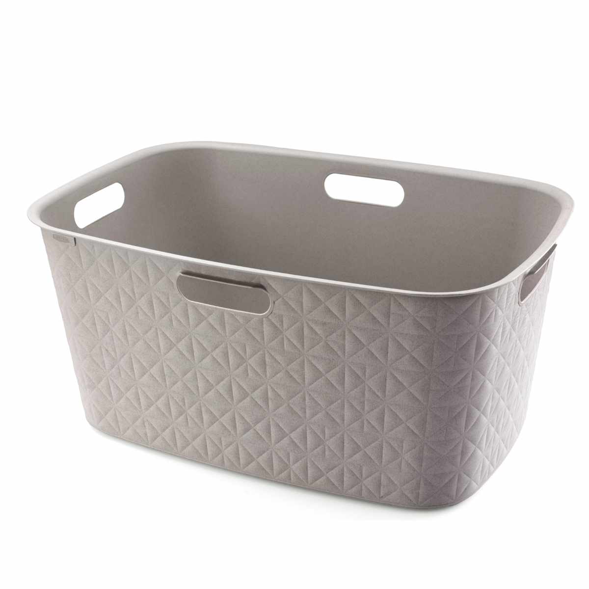 ランドリーバスケット CURVER ソフテックス 45L ( カーバー Softex バスケット ランドリー 持ち手付 樹脂 洗濯 脱衣かご 洗濯かご 収納 おもちゃ 水回り 脱衣所 キルティング風 ) 【グレーベージュ】 グレーベージュ