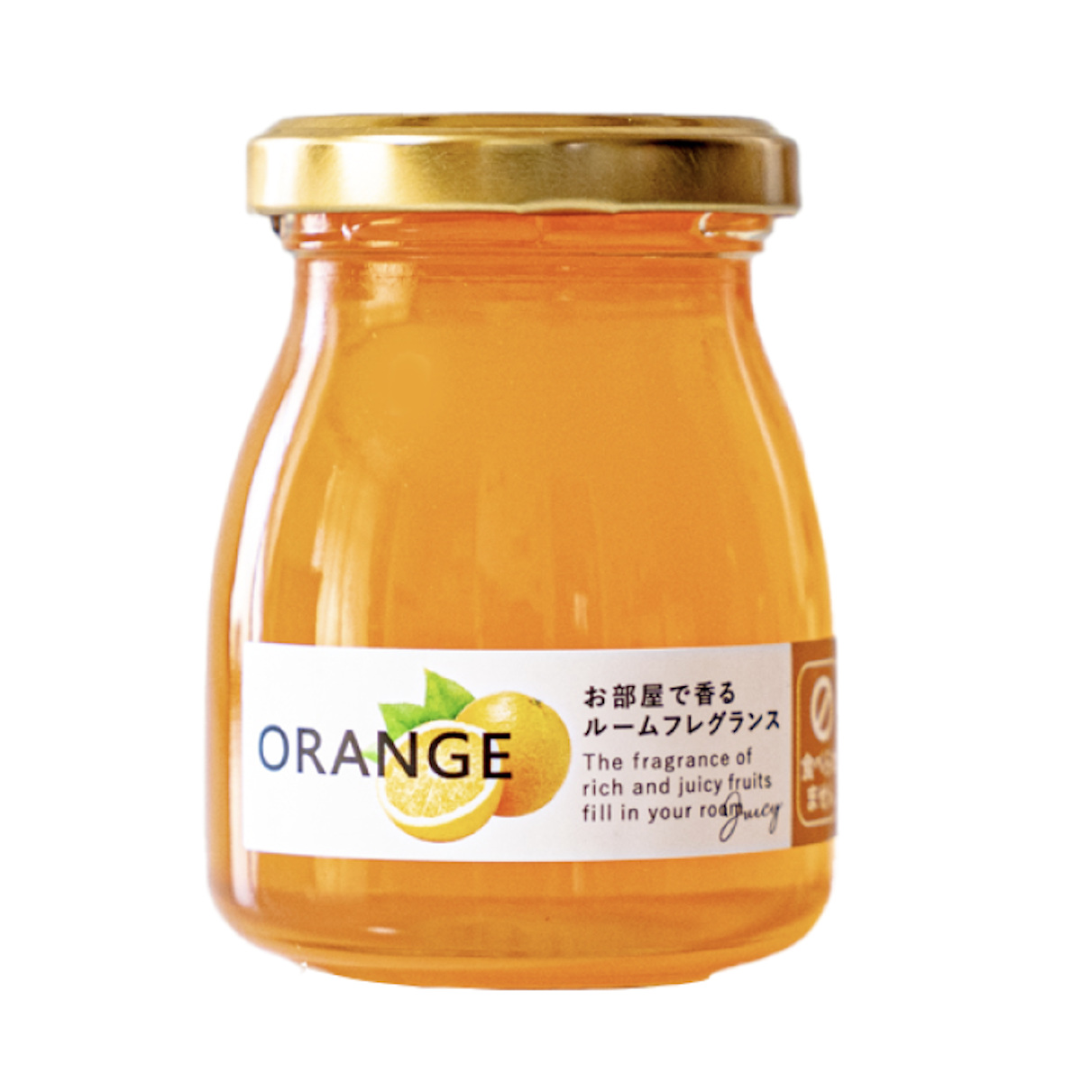 ルームフレグランス まるごとフルーツ フレグランスジェル 90g ( 芳香剤 フレグランス 香り プチギフト フルーツ 置くだけ ジェルタイプ 手軽 コンパクト ディフューザー インテリア おしゃれ 玄関 トイレ 寝室 蓋付き ) 【オレンジ】 オレンジ