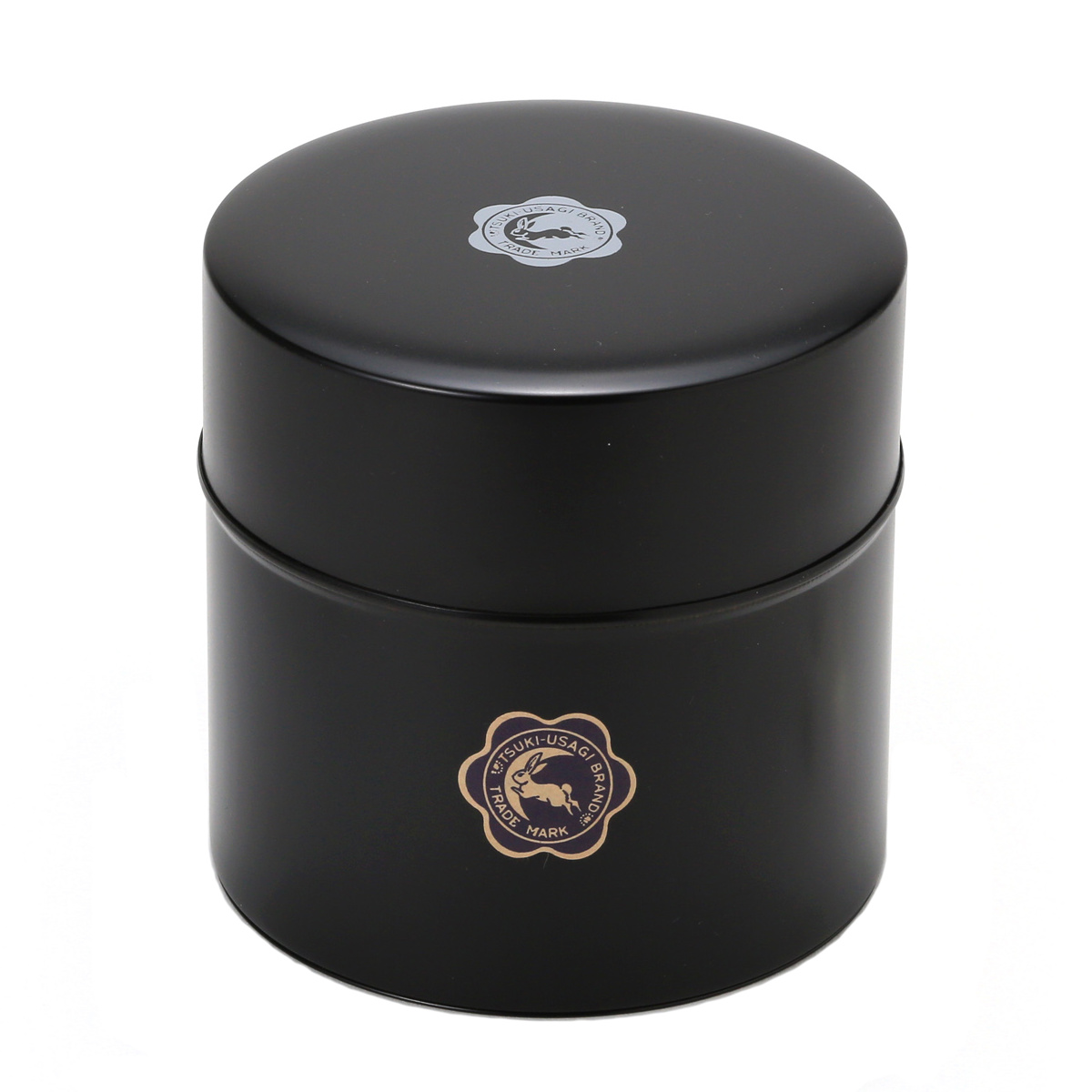 コーヒー缶 月兎印 月兎缶 大 300g 日本製 ( 保存容器 密閉 おしゃれ 茶缶 お茶缶 茶葉容器 お茶保存缶 茶葉入れ 小物入れ インテリア 月兎 お茶容器 ブリキ缶 茶葉保存 お茶っぱ入れ ティーキャニスター 中蓋 うさぎ ) 【ブラック】 ブラック