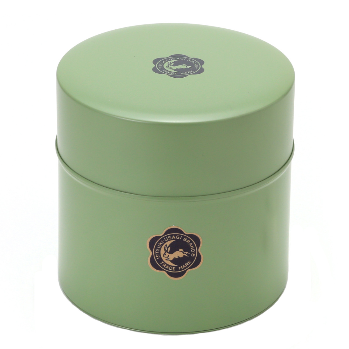 コーヒー缶 月兎印 月兎缶 大 300g 日本製 ( 保存容器 密閉 おしゃれ 茶缶 お茶缶 茶葉容器 お茶保存缶 茶葉入れ 小物入れ インテリア 月兎 お茶容器 ブリキ缶 茶葉保存 お茶っぱ入れ ティーキャニスター 中蓋 うさぎ ) 【グリーン】 グリーン