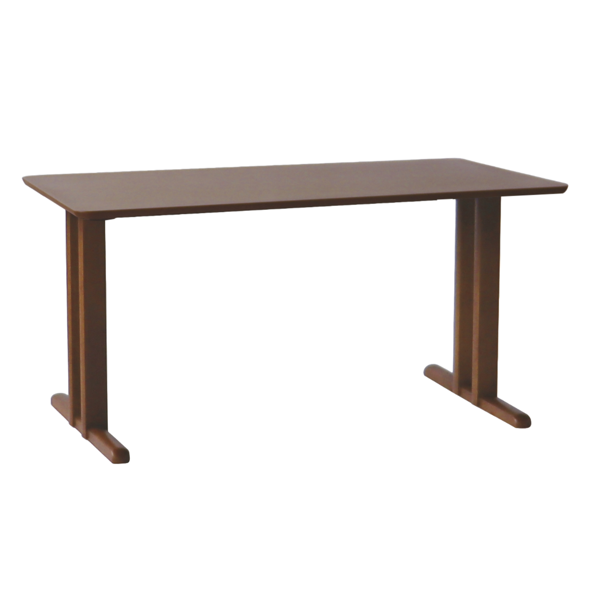 ダイニングテーブル 2本脚タイプ 幅140×奥行80cm アートライフ ( 開梱設置 テーブル 食卓テーブル T字脚 長方形 机 木製 天然木 ダイニング 食卓 リビングテーブル 作業台 木製テーブル ウッドテーブル ) 【ブラウン】 ブラウン