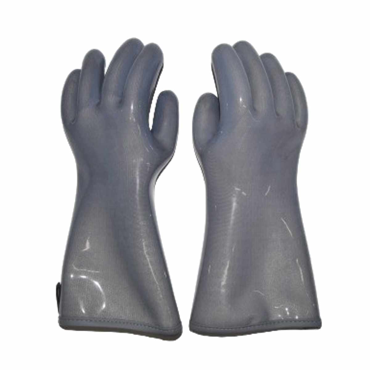 キッチングローブ Felio 防水 耐熱 グローブ ( 耐熱グローブ オーブンミット ロング 鍋つかみ 手袋 ミトン シリコン キッチンミトン 耐熱ミトン ロングミトン 鍋掴み 耐熱素材 厚手 オーブン料理 鉄板 アウトドア ) 【グレー】 グレー