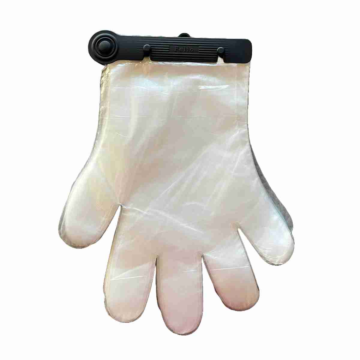 ビニール手袋 ワンタッチ ポリエチ 手袋 100枚入り ( 使い捨て 左右両用 ポリエチレン PE手袋 使い捨て手袋 冷蔵庫 便利 使いやすい 調理 料理 掃除 キッチン 洗面所 浴室 作業 介護 園芸 手ぶくろ てぶくろ ) 【ブラック】 ブラック