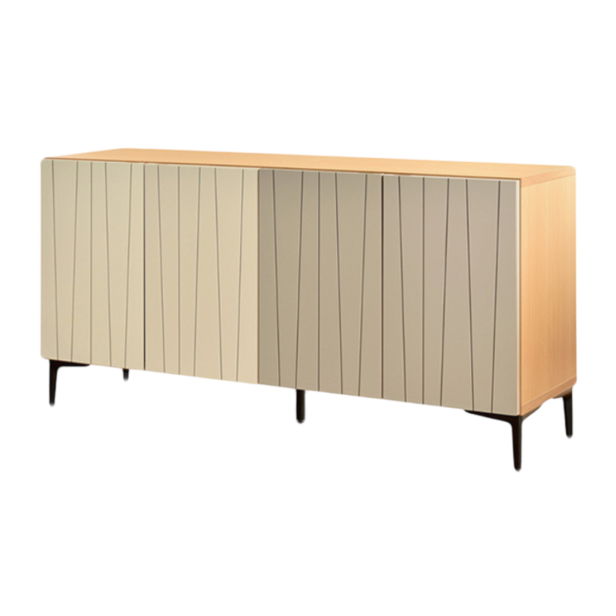 サイドボード 幅150cm 日本製 脚付き 可動棚 木目調 おしゃれ リビングボード ( 開梱設置 ラック 棚 お掃除ロボット対応 収納 リビング バイカラー ディスプレイ 玄関 家具 )