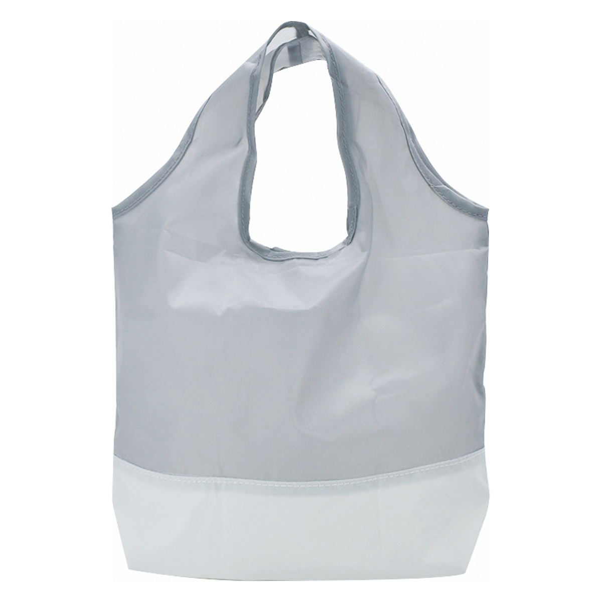 エコバッグ 反射で光るエコバッグ Sサイズ PASSO ソリッド ( ショッピングバッグ 買い物かばん 買い物袋 光る 洗える 洗濯OK 洗濯できる 折りたたみ マチ付き マチ有り コンパクト おしゃれ 夜間 夜道 犬の散歩 ウォーキング ) 【グレー】 グレー