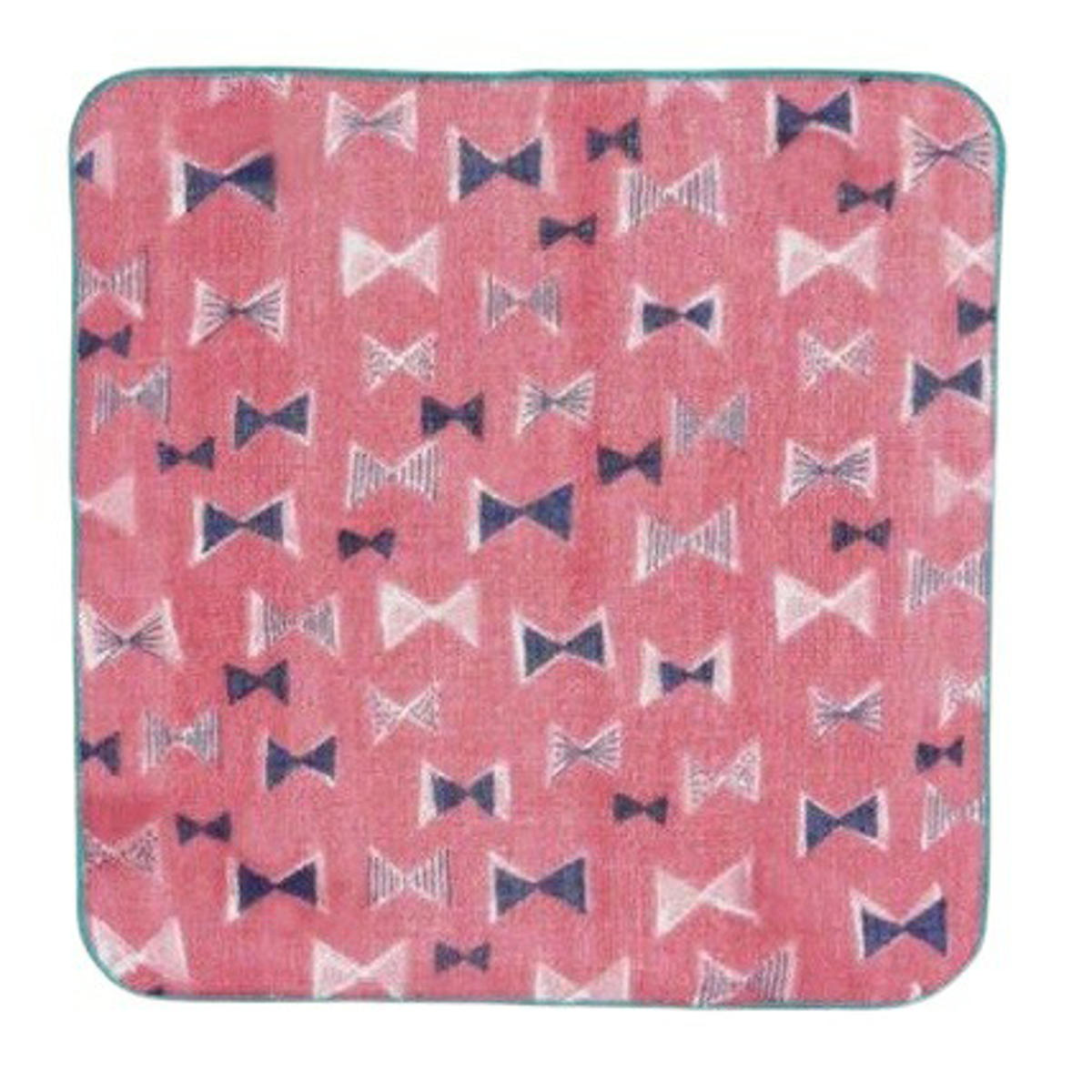 ミニタオル 25×25cm タオルハンカチ HELLO BEAR ( タオル 手拭き ハンカチ 綿100 ガーゼ パイル 通気性 吸水 日本製 ミニハンカチ ハンドタオル 手ふき カラフル 可愛い やわらかい ふんわり ) 【リボン】 リボン