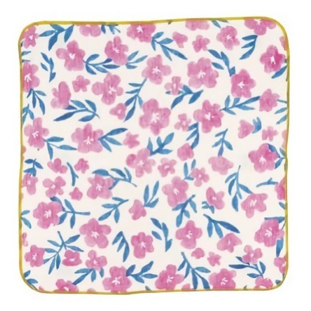 ミニタオル 25×25cm タオルハンカチ HELLO BEAR ( タオル 手拭き ハンカチ 綿100 ガーゼ パイル 通気性 吸水 日本製 ミニハンカチ ハンドタオル 手ふき カラフル 可愛い やわらかい ふんわり ) 【ピンクフラワー】 ピンクフラワー