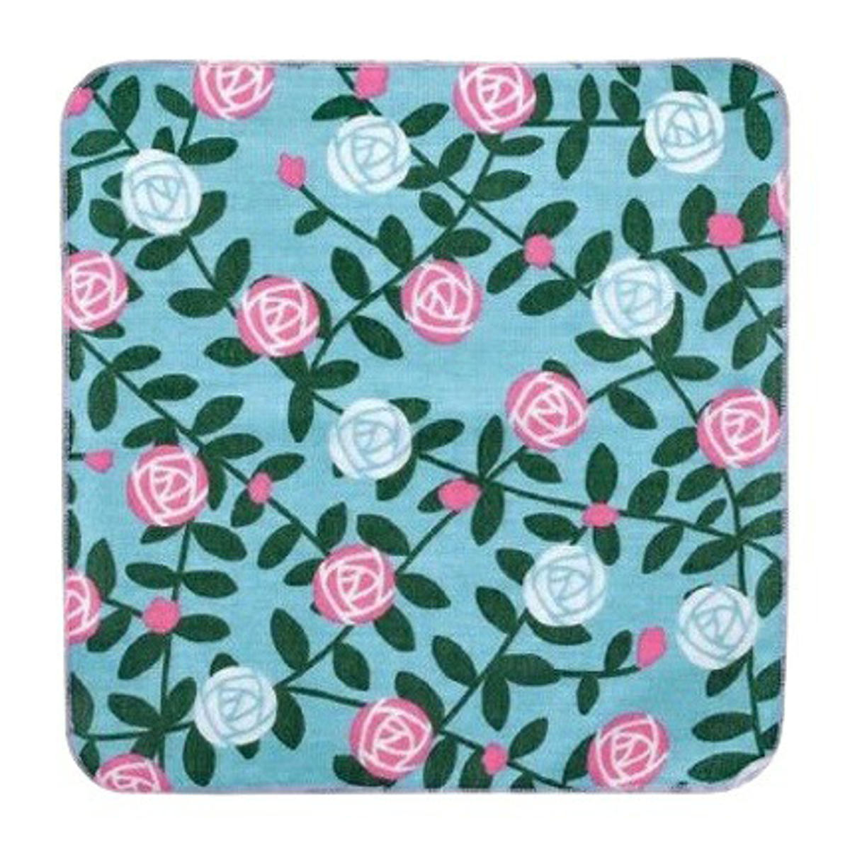 ミニタオル 25×25cm タオルハンカチ HELLO BEAR ( タオル 手拭き ハンカチ 綿100 ガーゼ パイル 通気性 吸水 日本製 ミニハンカチ ハンドタオル 手ふき カラフル 可愛い やわらかい ふんわり ) 【ローズ】 ローズ