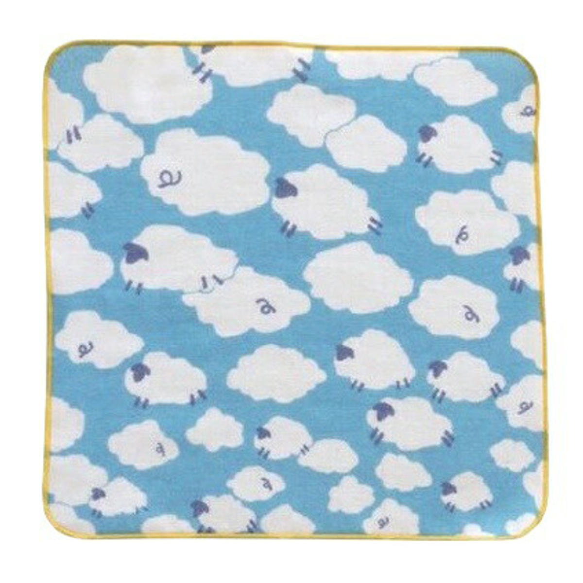 ミニタオル 25×25cm タオルハンカチ HELLO BEAR ( タオル 手拭き ハンカチ 綿100 ガーゼ パイル 通気性 吸水 日本製 ミニハンカチ ハンドタオル 手ふき カラフル 可愛い やわらかい ふんわり ) 【シープ】 シープ