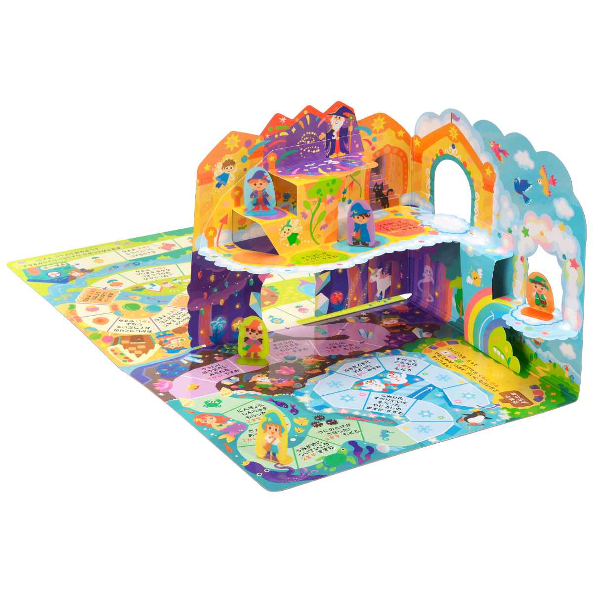 おもちゃ りったいすごろく 非認知能力 子ども ぽこぽっけ サイコロ ( ゲーム すごろく 立体 遊び テーブルゲーム ファミリーゲーム 子供 キッズ かわいい 小学生 幼児 男の子 女の子 パーティー 室内遊び おうち時間 3歳以上 ) 【魔法の国】 魔法の国