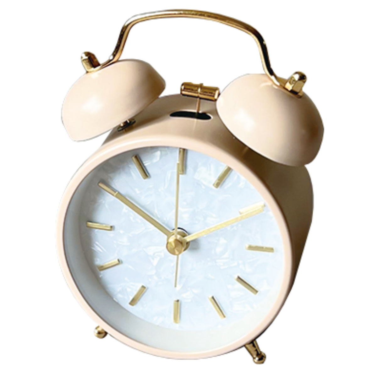 目覚まし時計 Marmo AC Bell 連続秒針 置き時計 ( アラーム アナログ 時計 静音 ライト付き スイープムーブメント シンプル ナチュラル モダン 北欧 韓国風 エレガント 上品 おしゃれ ) 【ピンク】 ピンク