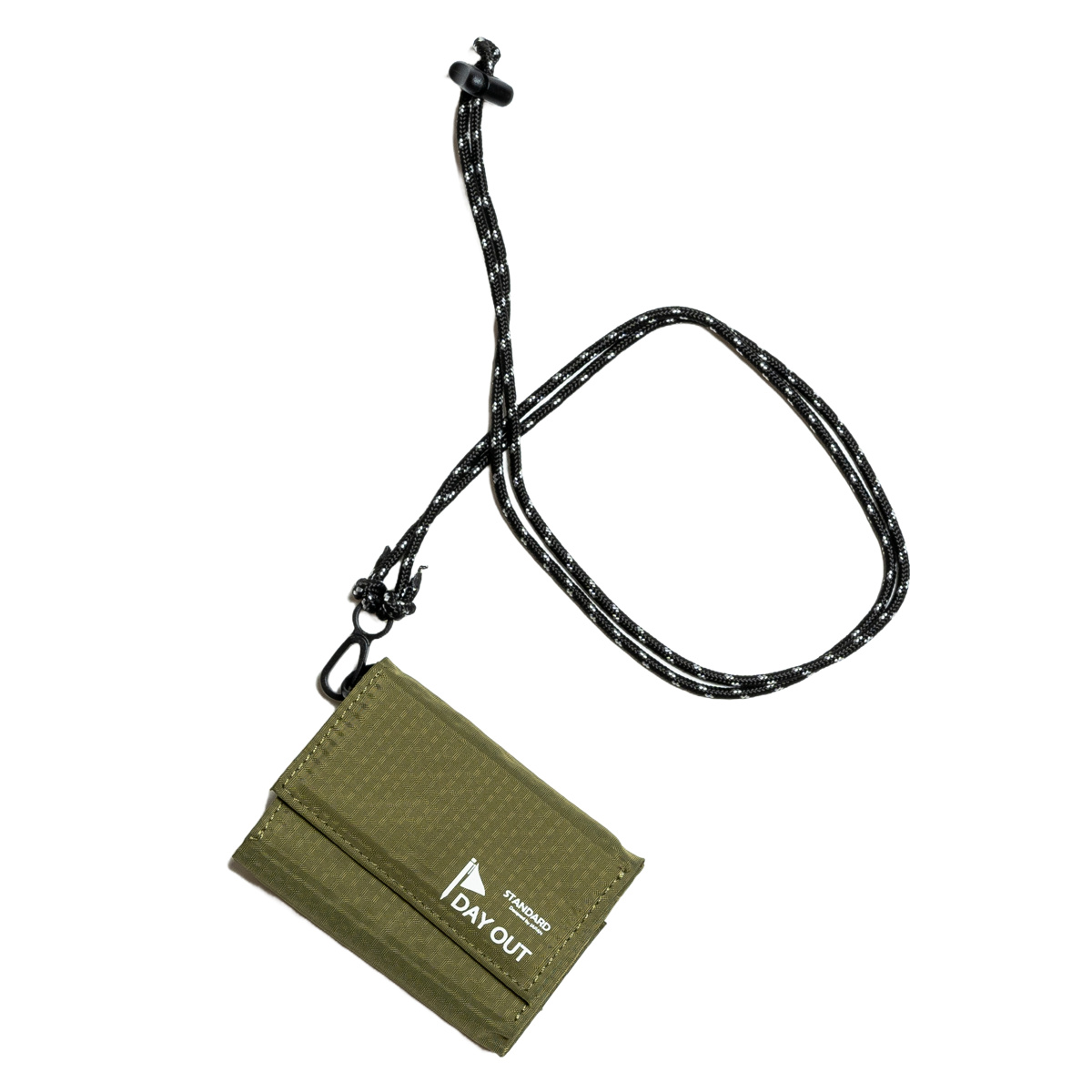 財布 DAY OUT ゼニー 2way ネックコンパクトウォレット ( お財布 小銭入れ 三つ折り お札入れ ミニウォレット レディース メンズ 旅行 ミニ財布 折りたたみ 三つ折財布 コインケース 小さめ ストラップ アウトドア ) 【khaki】 khaki