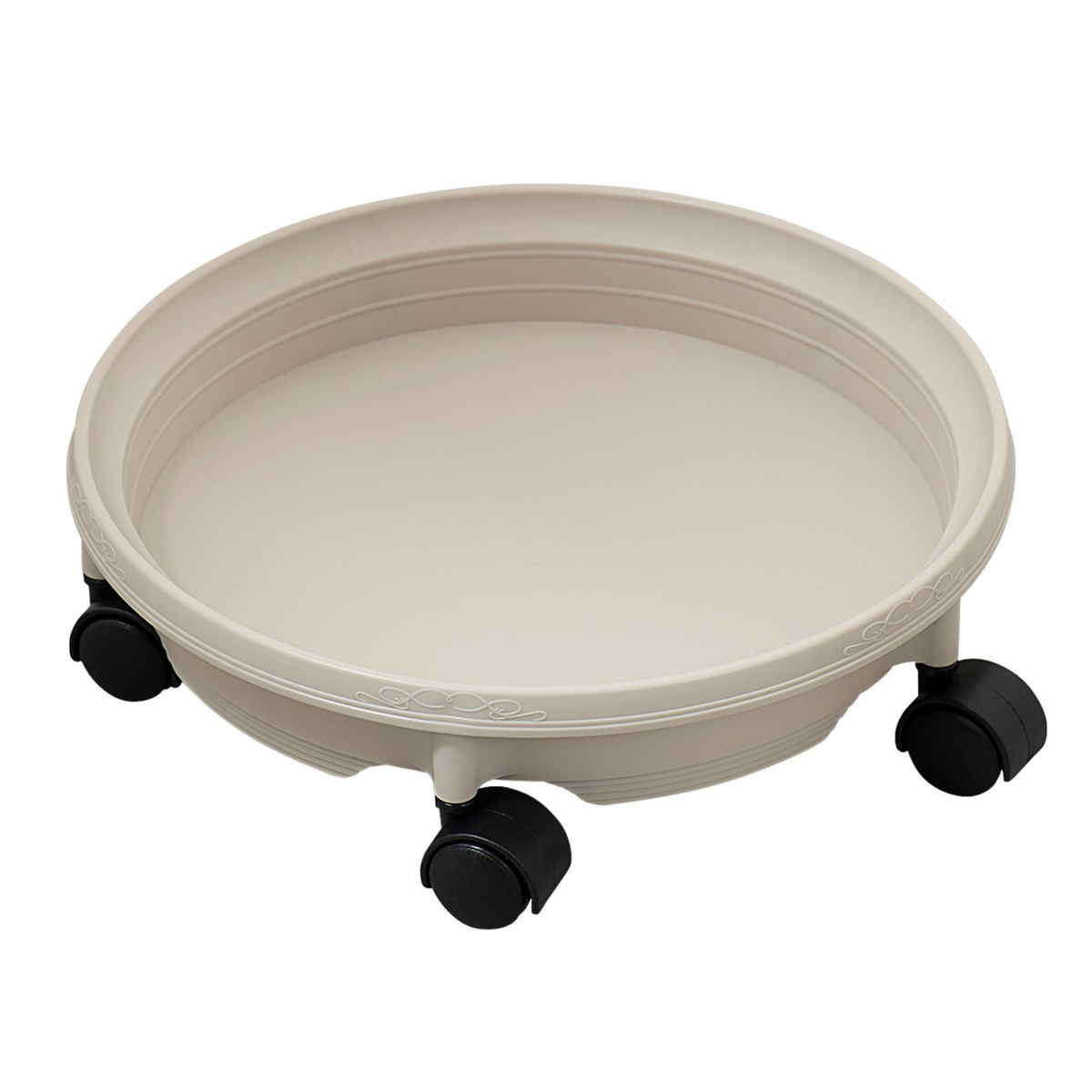 花台 鉢受プレート キャスター付350型 ( プランター台 フラワーラック 飾り台 プランタープレート フラワー プレート 室内 飾る 鉢 台 キャスター付き 置く 植物 観葉植物 花 園芸 インテリア ) 【アイボリー】 アイボリー