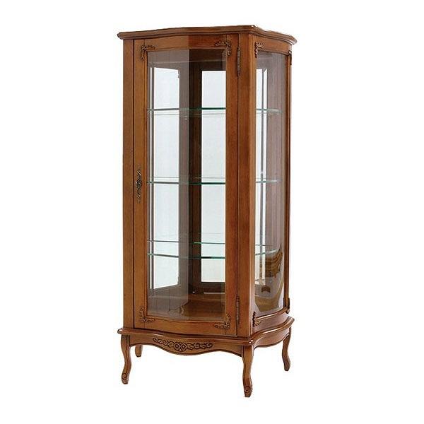 姫系猫足ガラスキャビネットコレクションケース