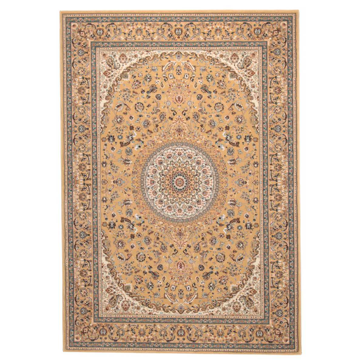 ラグ トルコ製ウィルトンラグ ローサマルカンド 200×250cm ベージュ ( ラグマット カーペット じゅうたん 絨毯 敷物 マット おしゃれ ウィルトン織 長方形 薄手 ホットカーペット 床暖房 対応 約3畳 )