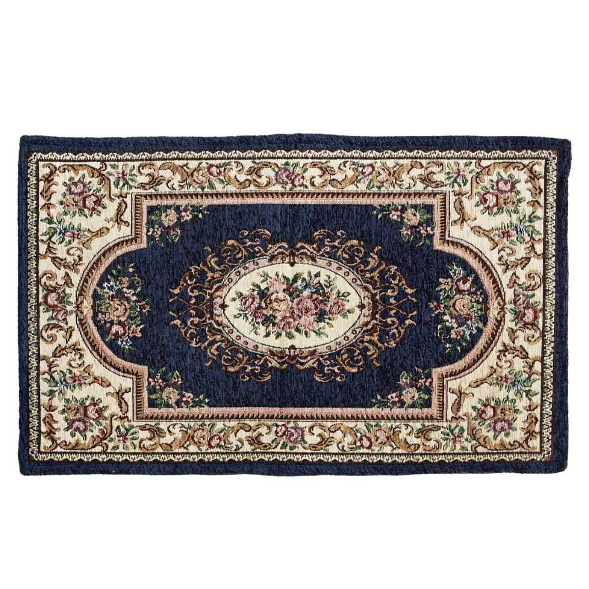 玄関マット 45×75 ダミニ 室内 ( マット ラグ 敷物 インテリア おしゃれ 滑り止め 幅75cm キッチン リビング 寝室 洗面所 ランドリー 室内用マット 玄関 脱衣所 洗面 敷き物 ) 【ネイビー】 ネイビー