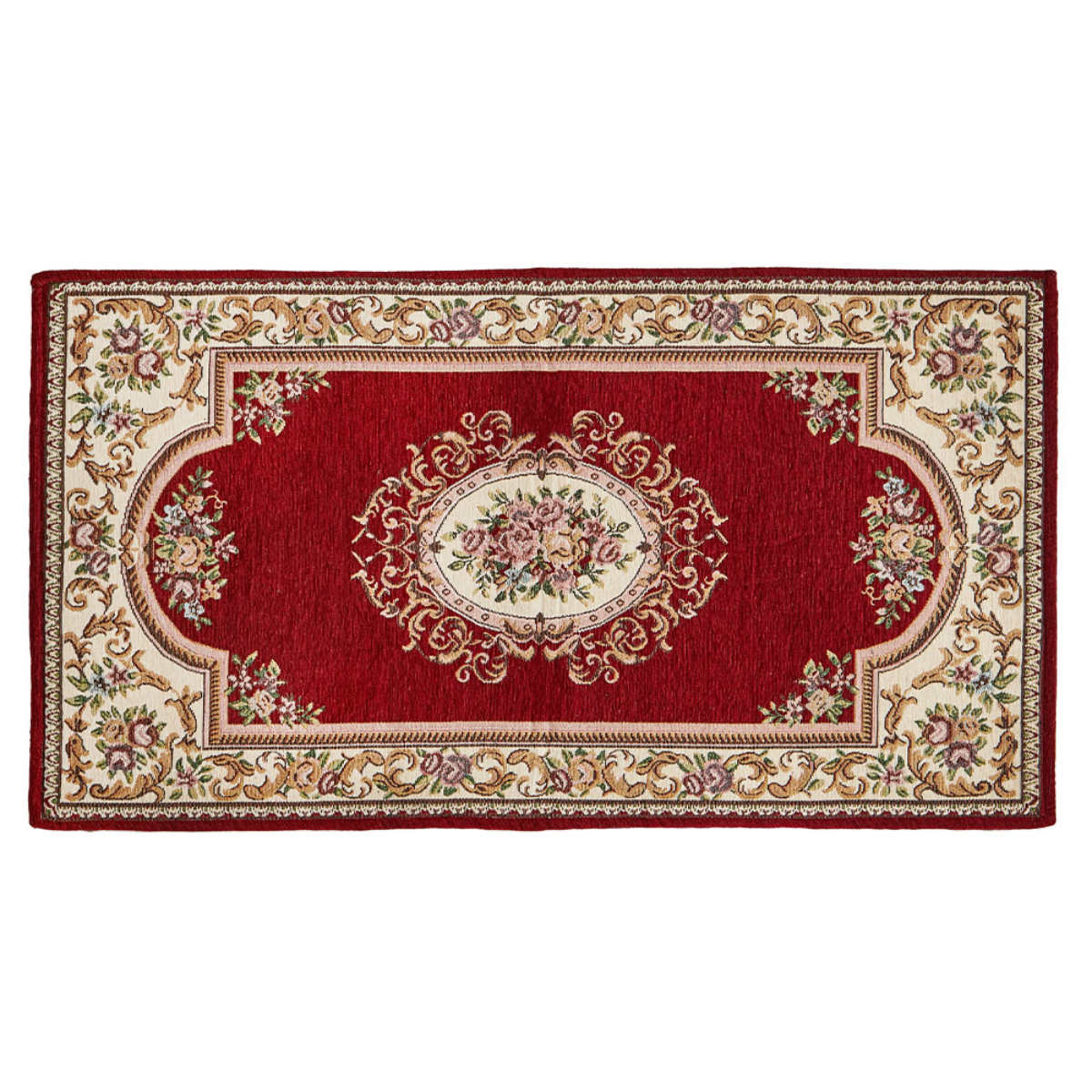 玄関マット 60×90 ダミニ 室内 ( マット ラグ 敷物 インテリア おしゃれ 滑り止め 幅90cm キッチン リビング 寝室 洗面所 ランドリー 室内用マット 玄関 脱衣所 洗面 敷き物 ) 【レッド】 レッド