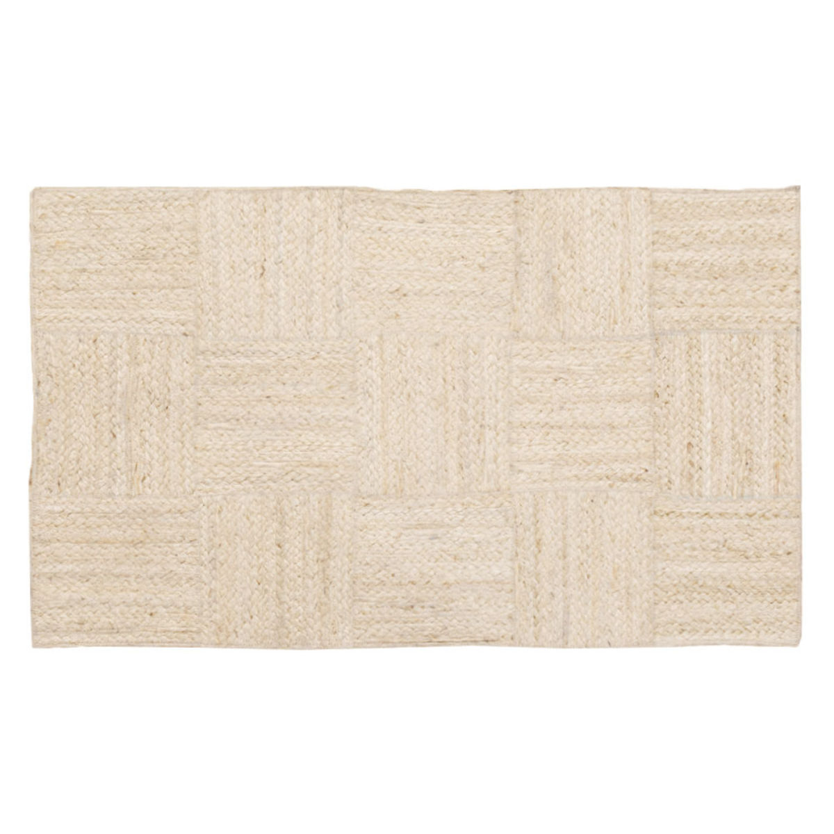 玄関マット 室内 ジュートマット トロン 60×90 ( マット ラグ 敷物 インテリア おしゃれ ジュート100% 夏 手織り 黄麻 薄手 幅90cm かわいい キッチン リビング 寝室 洗面所 室内用マット 敷き物 涼しい ) 【ホワイト】 ホワイト