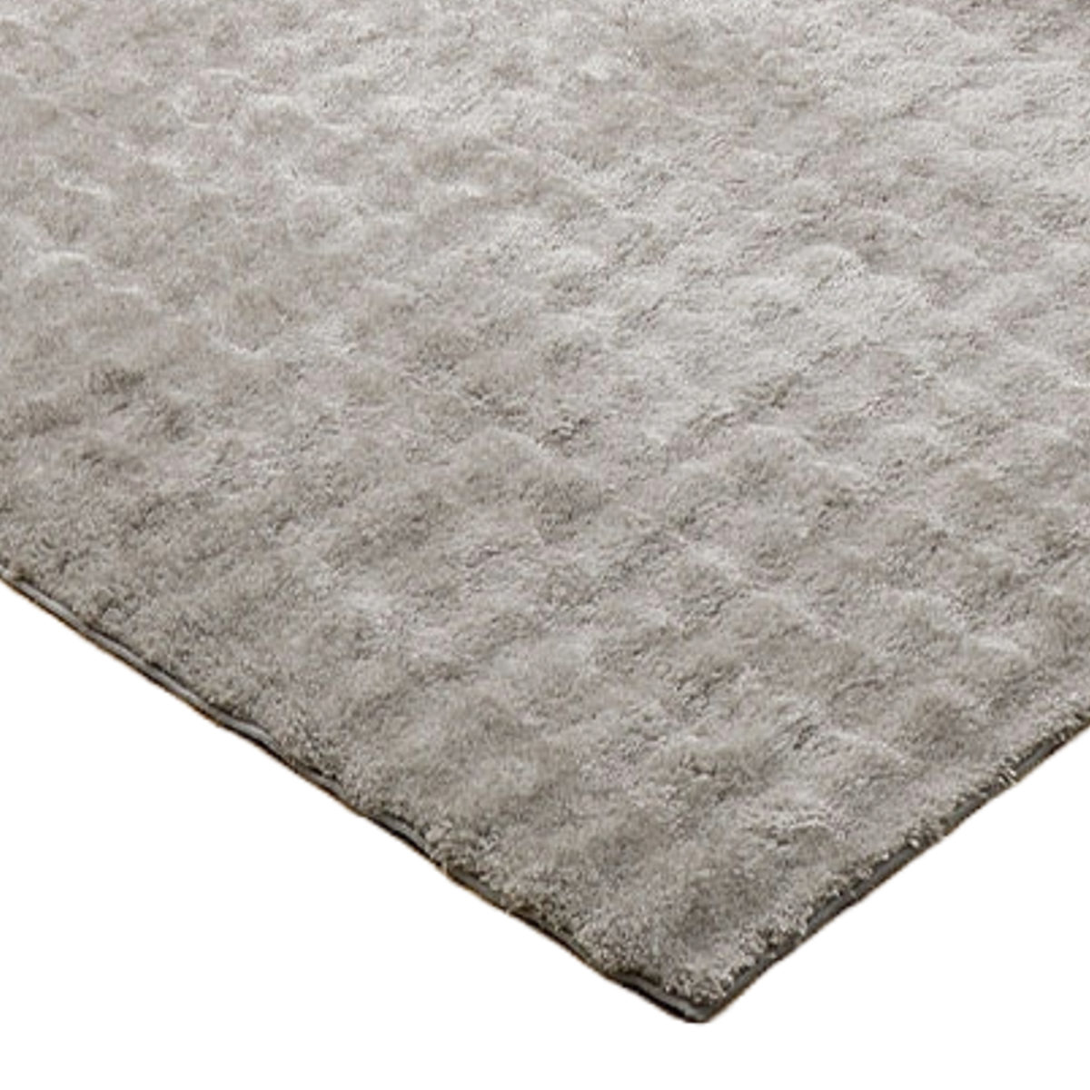 ラグ 洗える メルア 180x180 ポコポコシャギーラグ ( シャギーラグ ラグマット カーペット 絨毯 じゅうたん マット 床暖対応 床暖 床暖房 アクセントラグ ホットカーペット対応 インテリア ふんわり 低ホルムアルデヒド ) 【グレー】 グレー