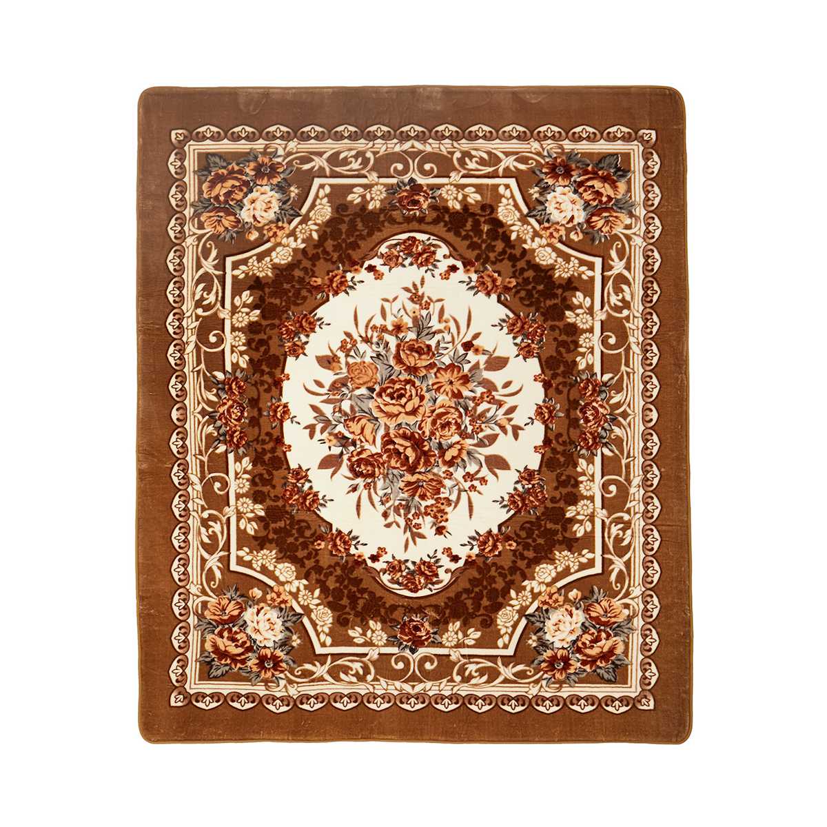 ラグ 洗える アドリア 200x240 ホットカーペットカバー ( ラグマット マット カーペット 絨毯 じゅうたん 床暖対応 床暖 床暖房 センターラグ 花柄 フラワー ホットカーペット インテリア ) 【ベージュ】 ベージュ