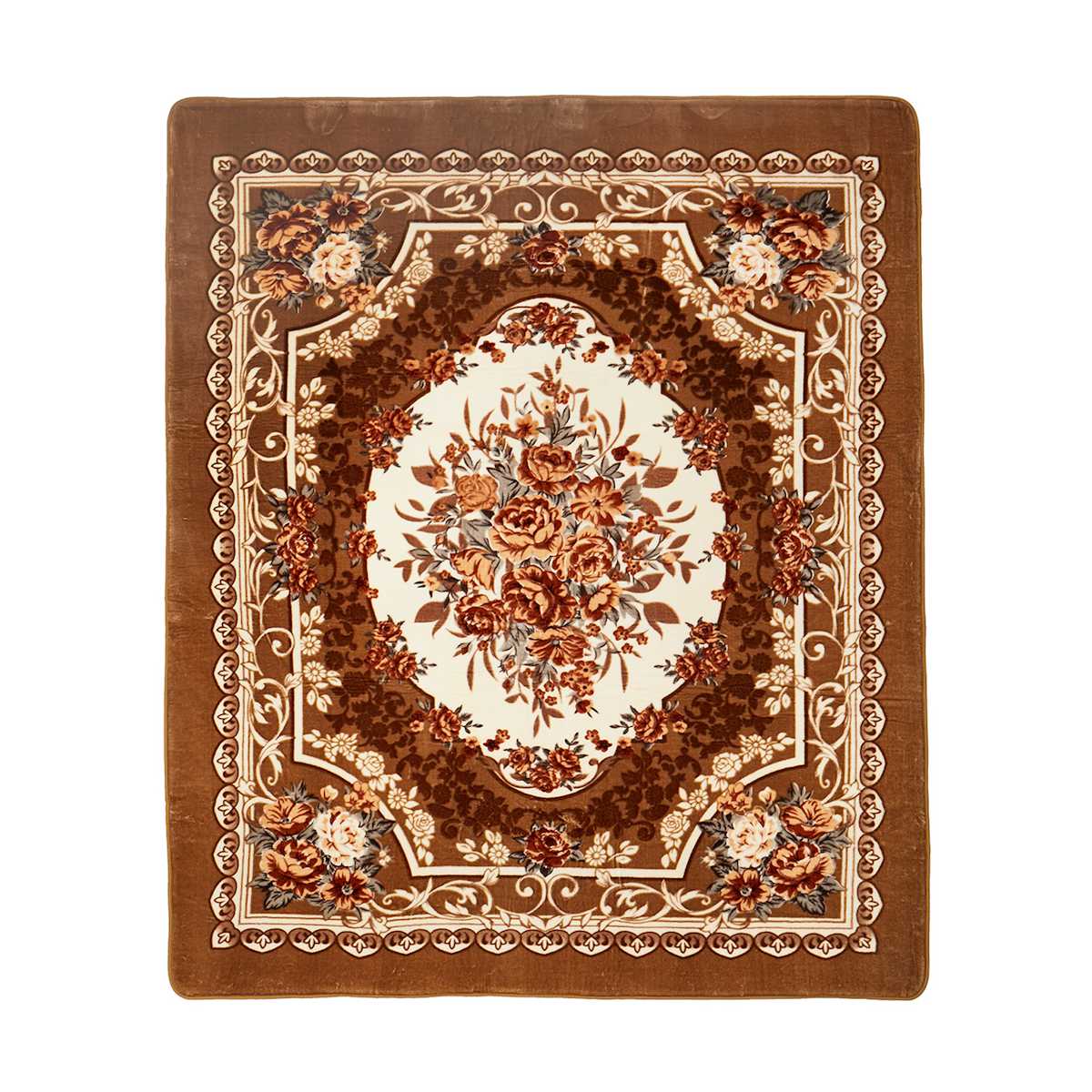 ラグ 洗える アドリア 200x300 ホットカーペットカバー ( ラグマット マット カーペット 絨毯 じゅうたん 床暖対応 床暖 床暖房 センターラグ 花柄 フラワー ホットカーペット インテリア ) 【ベージュ】 ベージュ