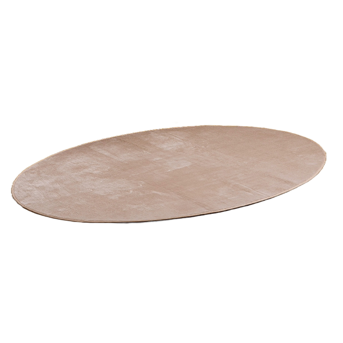 ラグ 洗える メレンゲタッチの洗えるコンパクトラグ 160x220 楕円形 ( ラグマット 絨毯 じゅうたん カーペット 楕円 マット 床暖対応 床暖 床暖房 アクセントラグ ホットカーペット対応 滑り止め インテリア 洗えるラグ ) 【ベージュ】 ベージュ