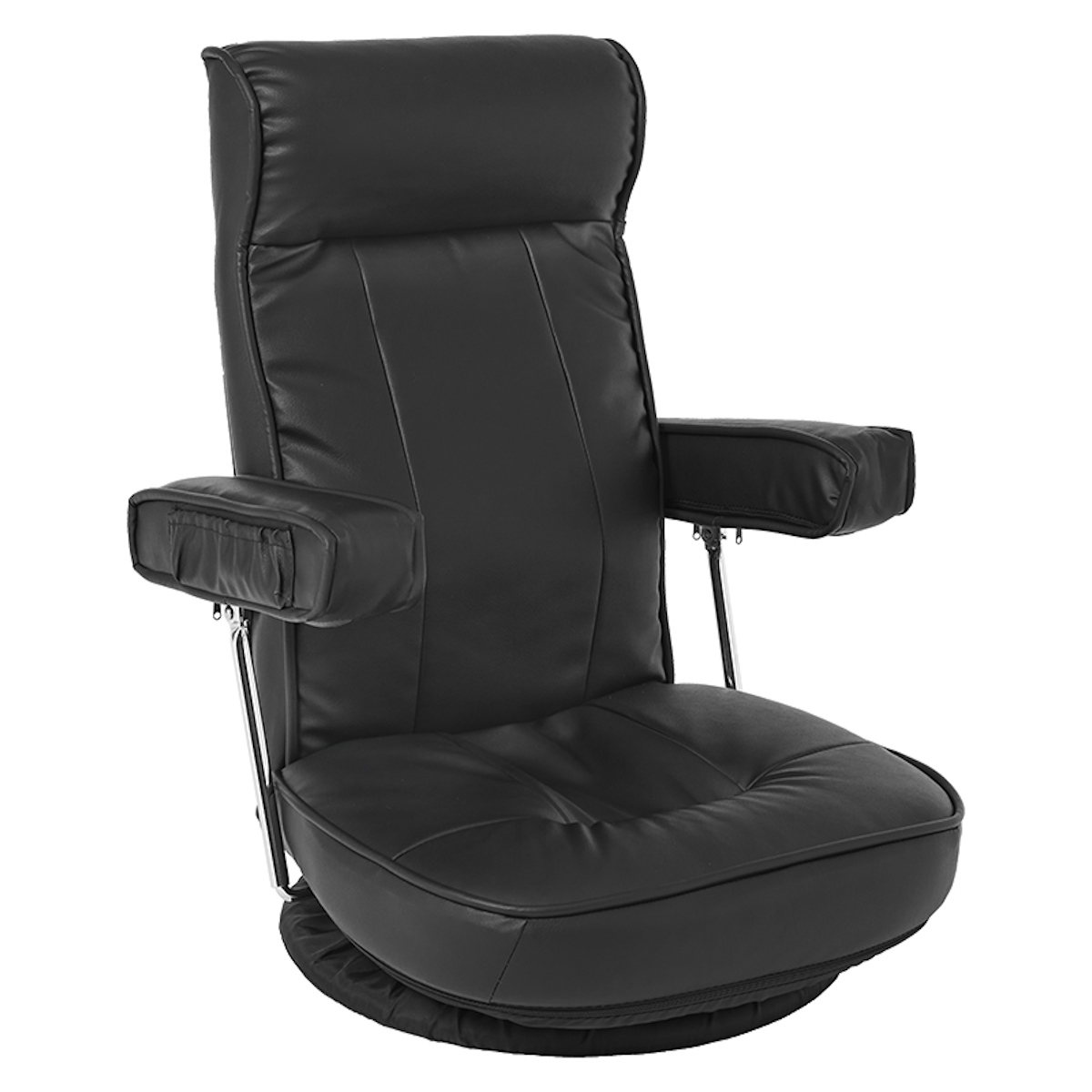 高さ320mm回転 座椅子 リクライニング チェア PVCレザー 合成皮革