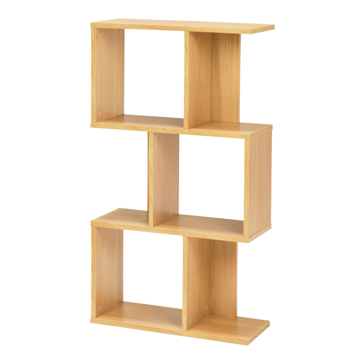 オープンラック 幅62cm 3段 A4対応 魅せる収納 ( ラック 棚 本棚 A4サイズ シェルフ 飾り棚 縦置き 横置き ディスプレイ 収納 間仕切り 背面化粧 三段 ブラウン ナチュラル ホワイト ) 【ナチュラル】 ナチュラル