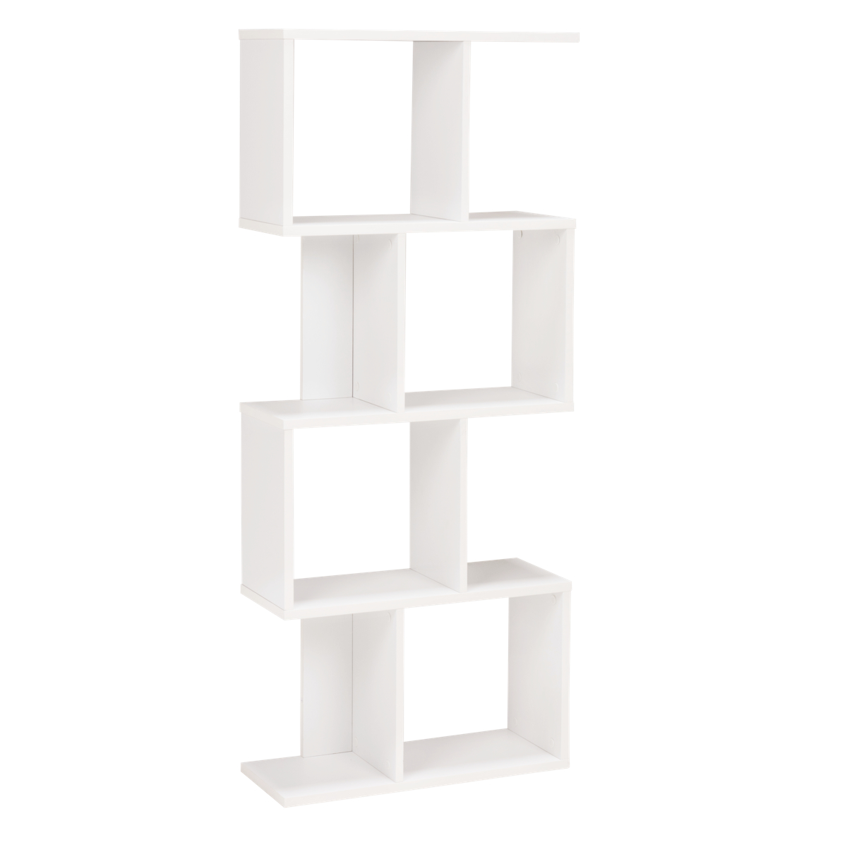 オープンラック 幅62cm 4段 A4対応 魅せる収納 ( ラック 棚 本棚 A4サイズ シェルフ 飾り棚 縦置き 横置き ディスプレイ 収納 間仕切り 背面化粧 四段 ブラウン ナチュラル ホワイト ) 【ホワイト】 ホワイト