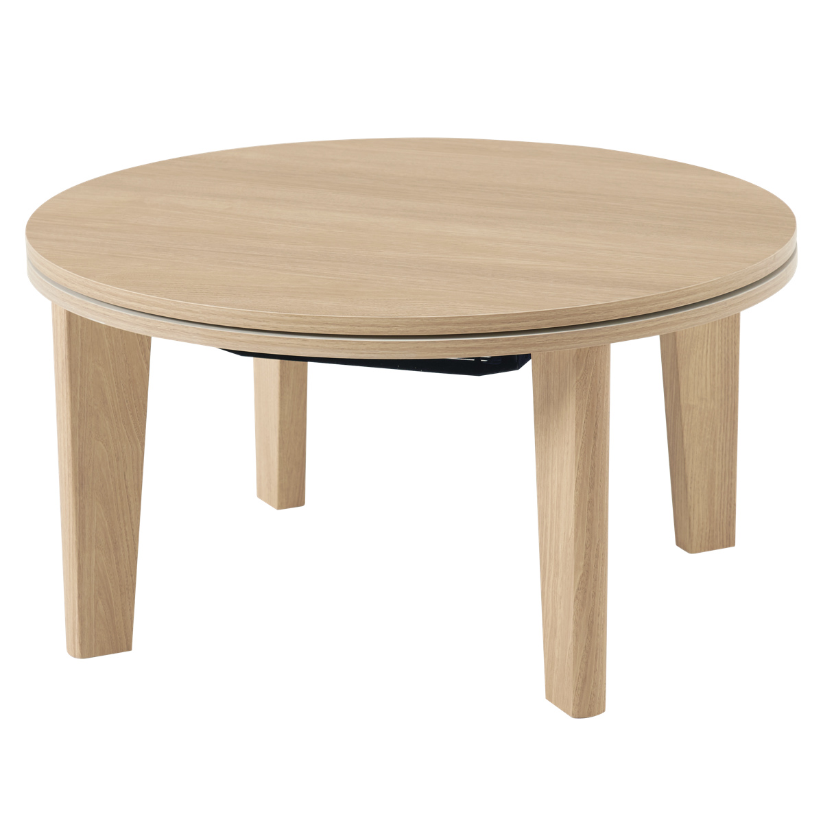 こたつテーブル 円型 直径68cm 大理石調 木目調 カジュアルコタツ ( こたつ テーブル 小さい リビングテーブル ローテーブル コタツ コンパクト 丸 円形 リビング 1年中 使える 座卓 シンプル 一人暮らし センターテーブル ) 【ナチュラル】 ナチュラル