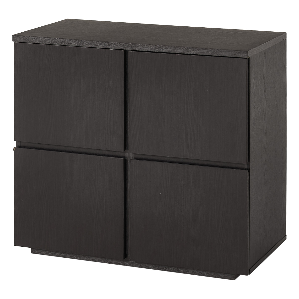 キャビネット 幅79cm 扉付 背面化粧 可動棚 ( チェスト リビングボード 収納 引出し 棚 家具 間仕切り 収納棚 ラック ダークブラウン ナチュラル ホワイト シンプル ) 【ダークブラウン】 ダークブラウン