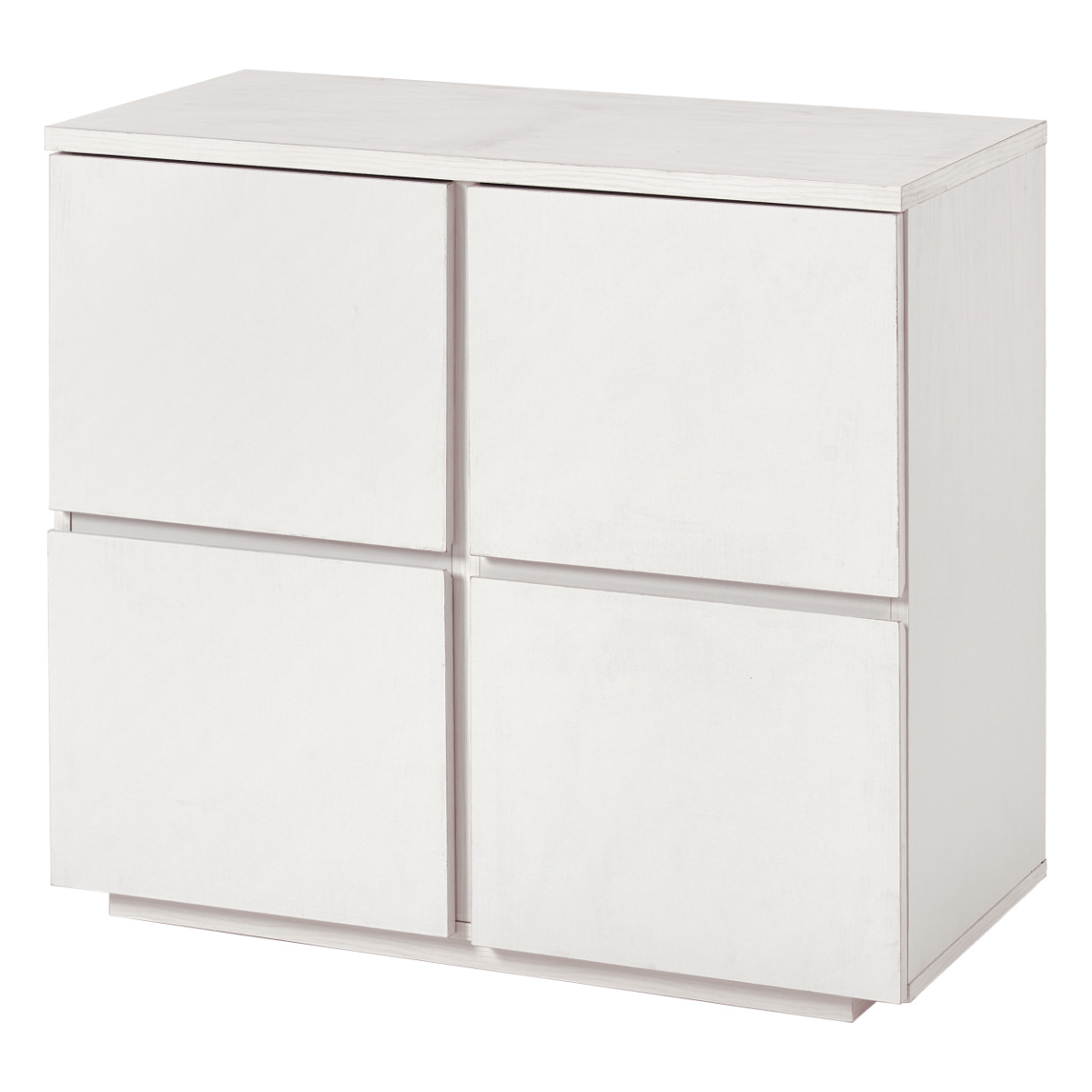 キャビネット 幅79cm 扉付 背面化粧 可動棚 ( チェスト リビングボード 収納 引出し 棚 家具 間仕切り 収納棚 ラック ダークブラウン ナチュラル ホワイト シンプル ) 【ホワイト】 ホワイト