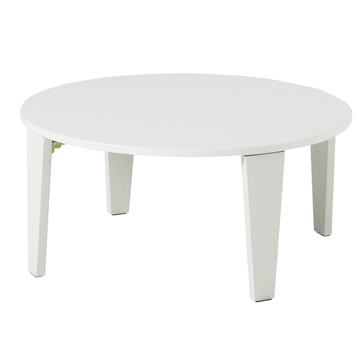 折れ脚テーブル 直径69cm 円形 コンパクト 折りたたみ クルール ( テーブル 丸 丸形 完成品 折れ脚 リビングテーブル センターテーブル 来客用 子ども 丸型 丸テーブル 折りたたみテーブル リビング おしゃれ 座卓 ) 【クリアホワイト】 クリアホワイト