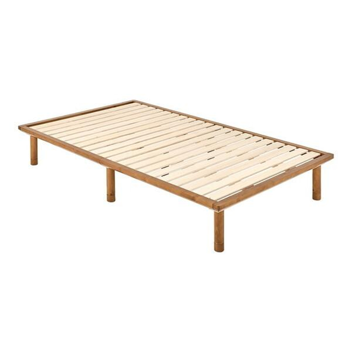 ベッド セミダブル 敷布団対応 耐荷重350kg 高さ3段階 ( すのこベッド ロング 3段階 高さ調節 天然木 木製 高耐荷重 簡単組み立て 低ホルムアルデヒド ナチュラル ライトブラウン ) 【ライトブラウン】 ライトブラウン