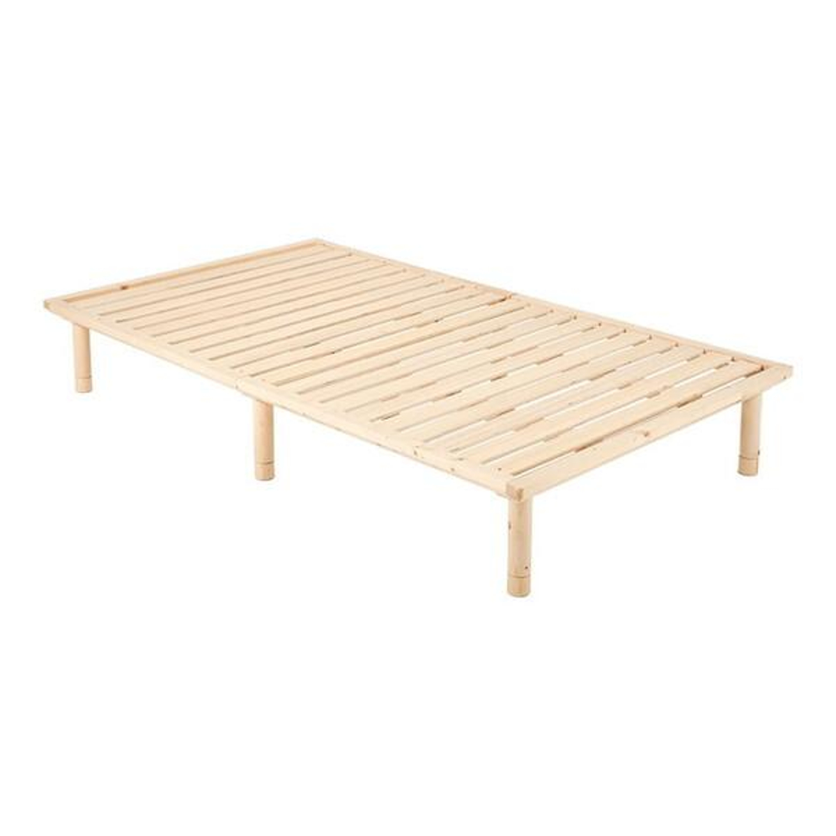 ベッド セミダブル 敷布団対応 耐荷重350kg 高さ3段階 ( すのこベッド ロング 3段階 高さ調節 天然木 木製 高耐荷重 簡単組み立て 低ホルムアルデヒド ナチュラル ライトブラウン ) 【ナチュラル】 ナチュラル
