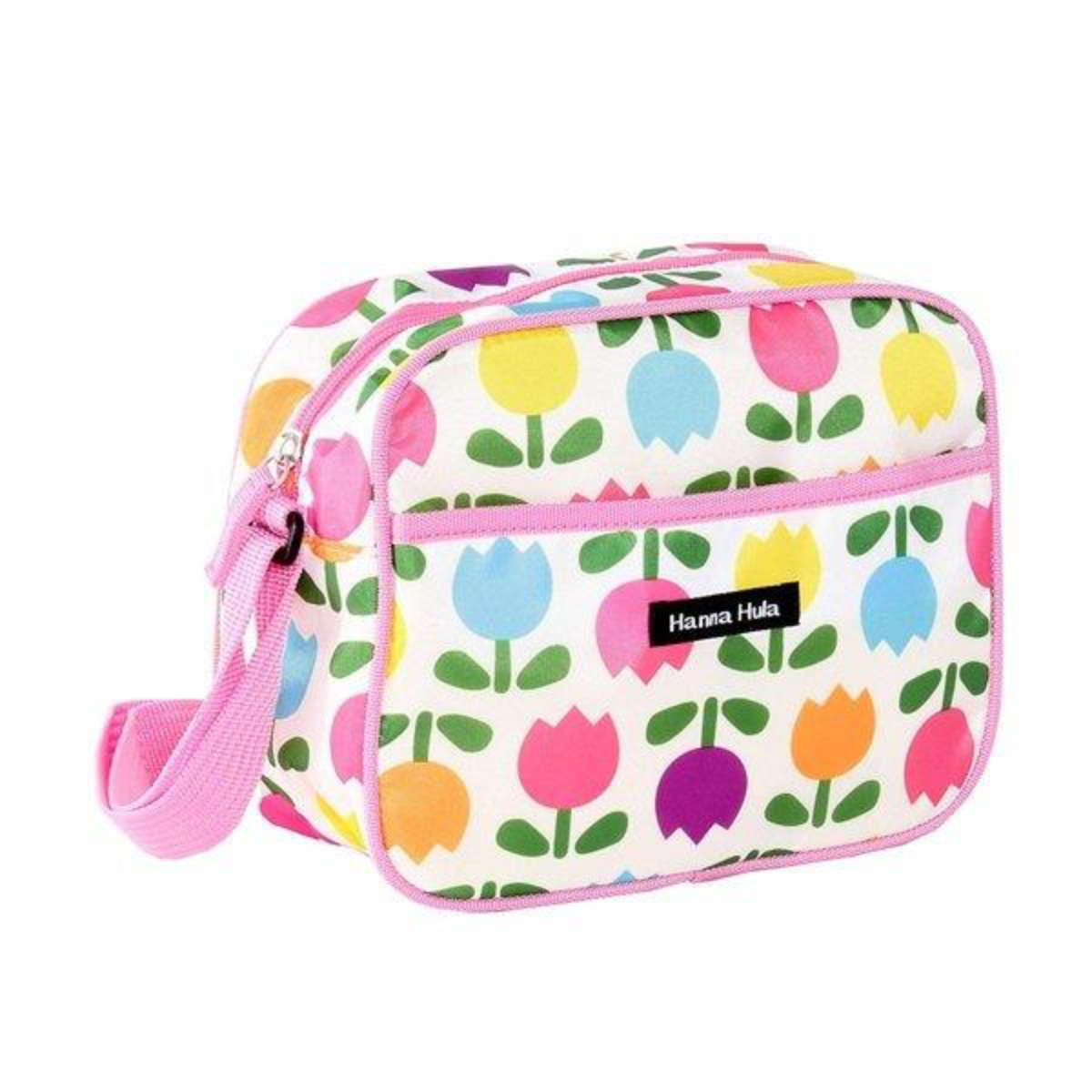 ショルダーバッグ Hanna Hula ハンナフラ キッズ 子ども用 幼稚園バッグ ( 横掛け 通園 おでかけ 入園 入学 バッグ 女の子 男の子 ショルダー かわいい 斜めがけ プレゼント お祝い ) 【ホワイトチューリップ】 ホワイトチューリップ