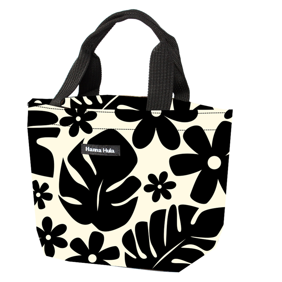 ミニトートバッグ Hanna Hula ハンナフラ 軽量 お散歩バッグ ( ランチバッグ ミニ バッグ トートバッグ ミニバッグ サブバッグ 弁当袋 お弁当袋 撥水加工 マチ付き ポケット付き 買い物 レディース ) 【ハワイアン】 ハワイアン