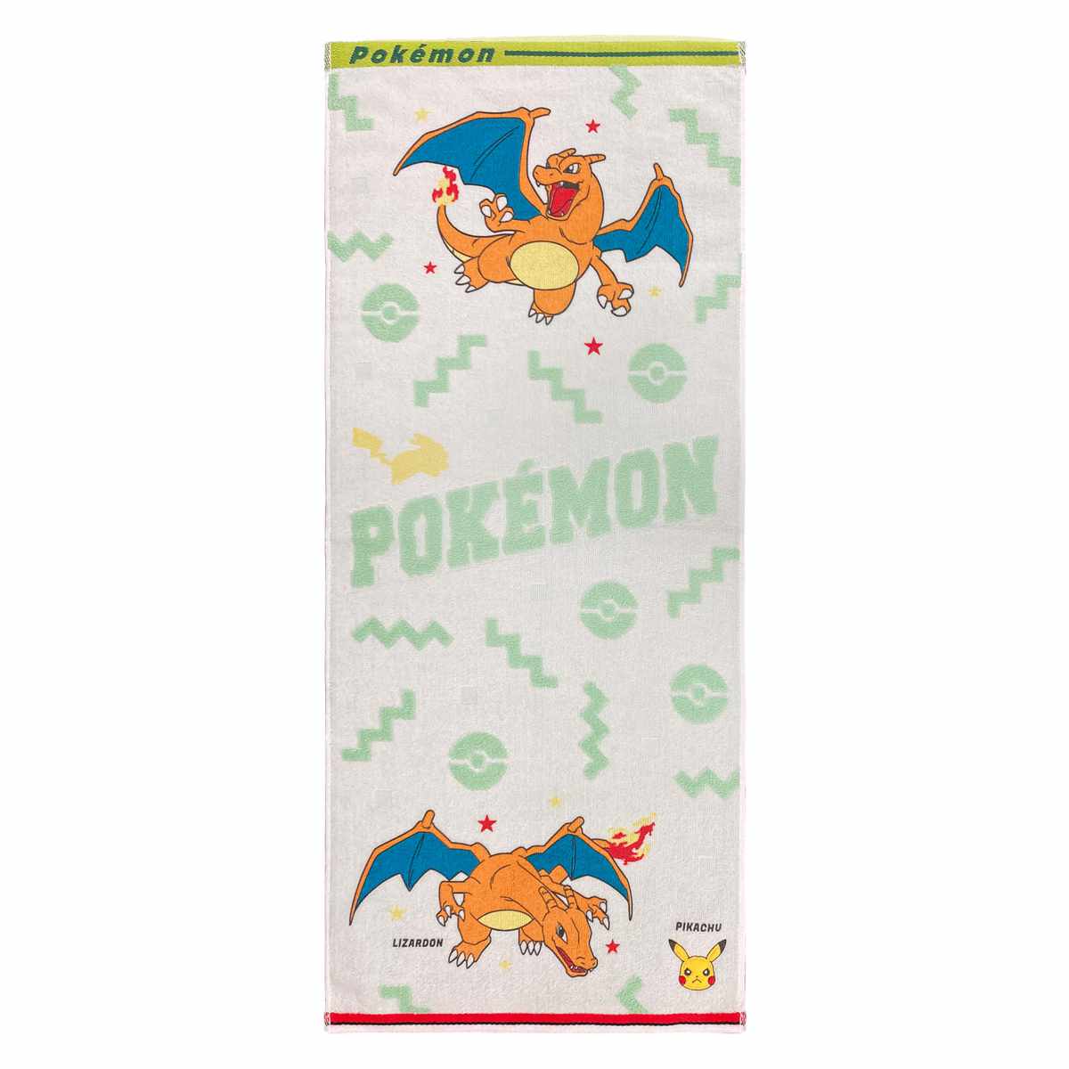 タオル ポケモン フェイスタオル 34×80cm ( ポケットモンスター 顔拭きタオル 綿100 ホゲータ ニャオハ クワッス ソウブレイズ×グレンアルマ リザードン POKEMON キャラクター 手拭きタオル 34×80 アップリケ 刺繍 たおる ) 【リザードン】 リザードン