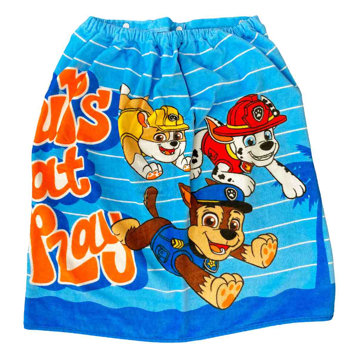 巻きタオル マキタオル キャラクター 60×115cm ( タオル プール ラップタオル キッズ 綿100 M 60cm プリンセス ミニーマウス トーマス パウパトロール ポケモン パーモット ピカチュウ 海水浴 ビーチ プール用タオル ) 【パウパトロールA】 パウパトロールA