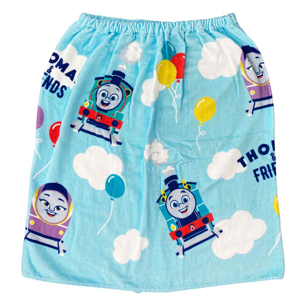 巻きタオル マキタオル キャラクター 60×115cm ( タオル プール ラップタオル キッズ 綿100 M 60cm プリンセス ミニーマウス トーマス パウパトロール ポケモン パーモット ピカチュウ 海水浴 ビーチ プール用タオル ) 【トーマス】 トーマス