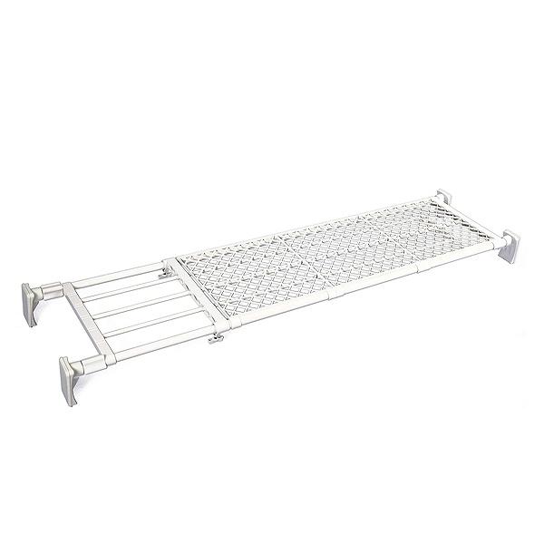 つっぱり棚 スーパーワイドメッシュ棚 大 取付幅118~190cm ( 突っ張り棚 強力 つっぱり 幅広 ワイド メッシュ 突ぱり 突っ張り式収納 伸縮棚 ラック 棚 収納 特大 )