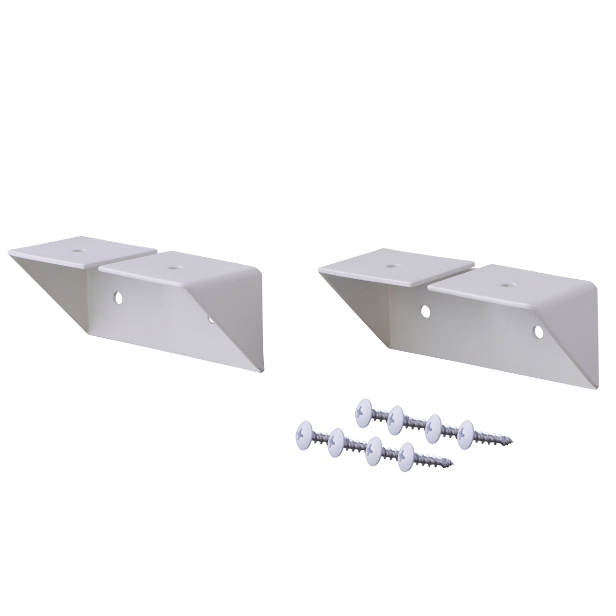 棚受 後付け シェルフサポート 5セット LABRICO ラブリコ アイアン ( セット 棚受けパーツ 2×4材用 1×4材用 突っ張り 収納 壁面収納 賃貸 簡単取付 つっぱり 間仕切り シェルフ パーテーション 壁 突っ張り収納 おしゃれ ) 【ホワイト】 ホワイト