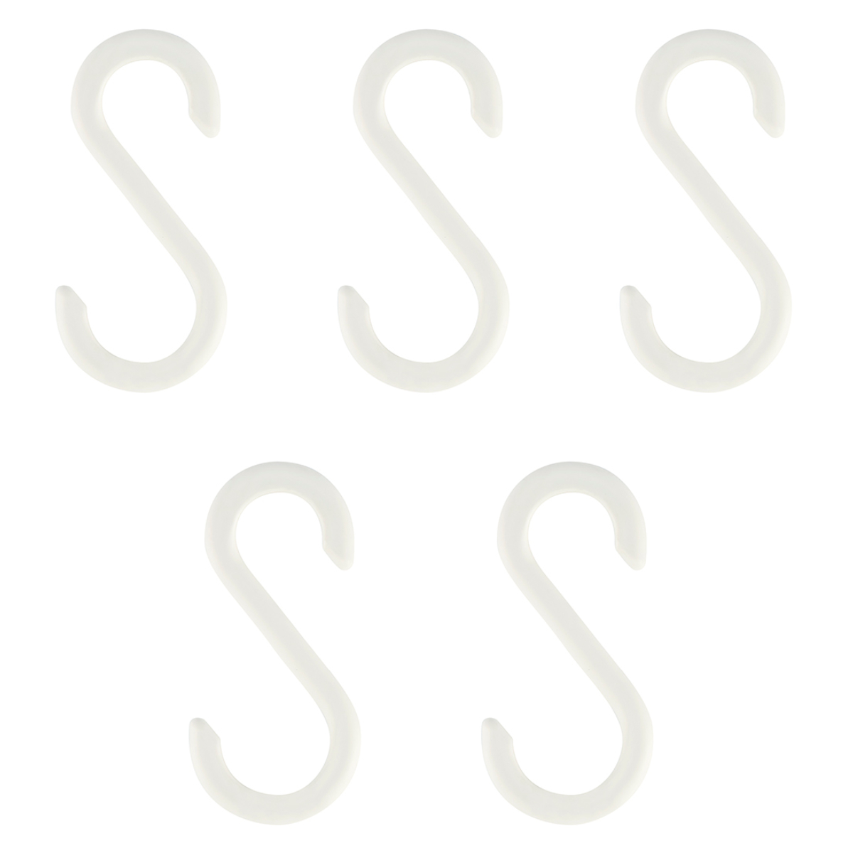 フック 小 Sフック 引っ掛け 5個入り 耐荷重約1kg ( S字 吊るす 収納 壁掛け 吊り下げ 小物掛け 竿 クローゼット 水周り 掛ける 樹脂製 軽い 小物 かばん 帽子 小物フック リビング 玄関 キッチン )