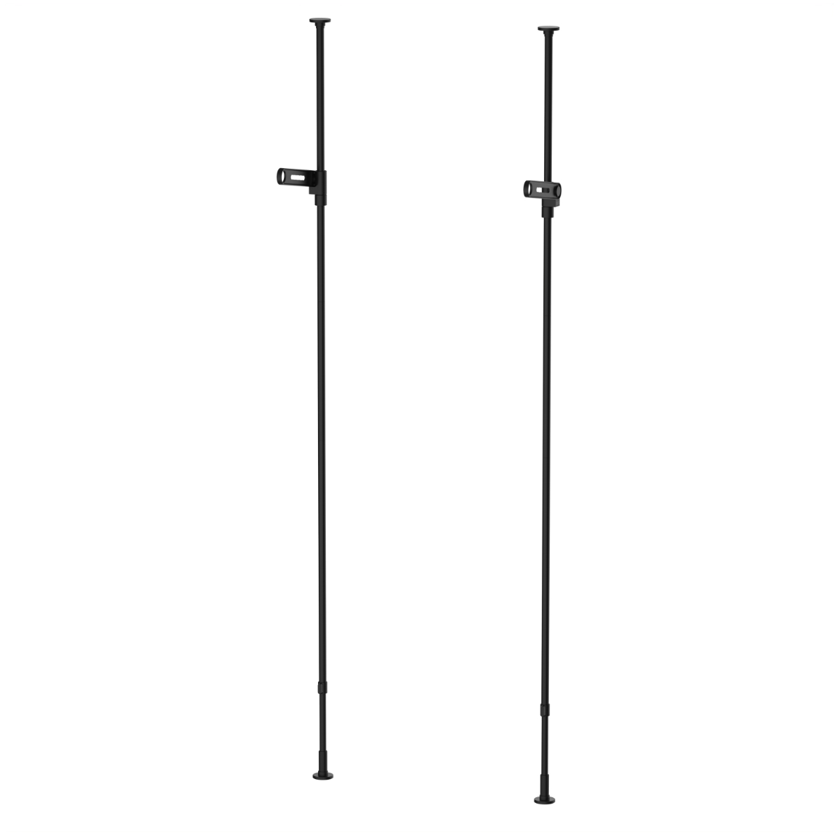 室内物干し 竿受け 室内つっぱり竿受け 1段 ( 物干し 室内竿受け 室内 オープンクローゼット 突っ張り 洗濯物干し 室内干し つっぱり 部屋干し 突っ張り式 竿掛け 折りたたみ コンパクト シンプル おしゃれ ) 【ブラック】 ブラック