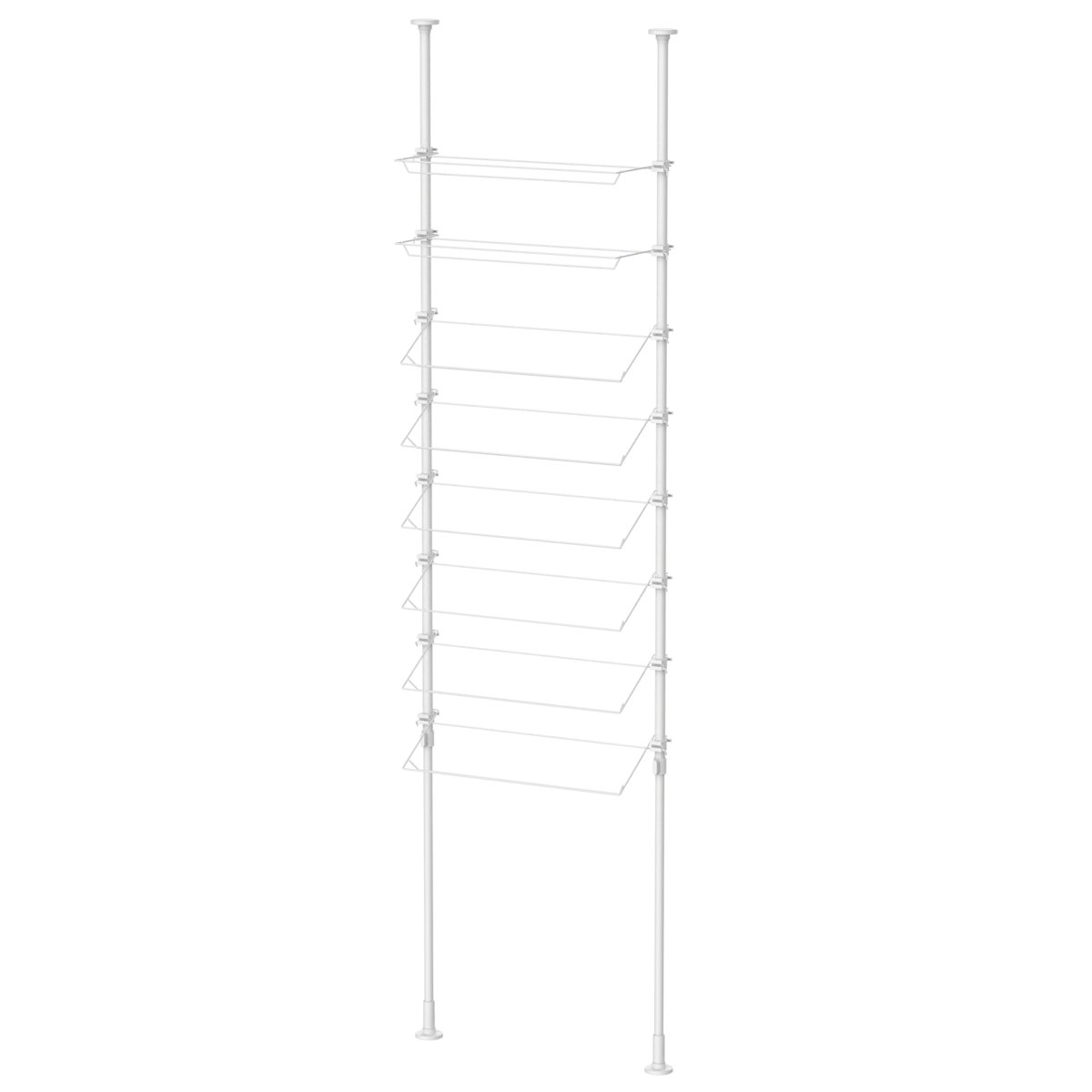 突っ張り シューズラック ワイド 幅72cm 最大24足 工具不要 ( つっぱり ラック 棚 壁面収納 ディスプレイ 省スペース シューズ 靴 収納ラック 突っ張りシューズラック 靴収納 下駄箱 靴入れ 24足 玄関 スニーカー )