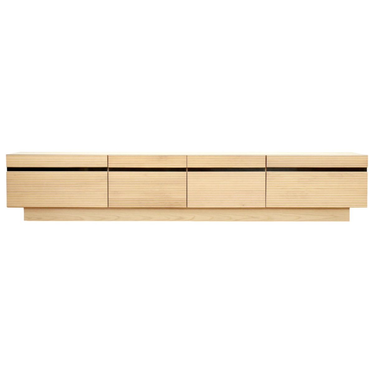 テレビ台 幅212cm 背面化粧 リモコンOK 天然木 完成品 ( ローボード 引出し ラック 棚 収納 フロート風 リビングボード フルオープンレール ナチュラル ウォールナット ) 【ナチュラル】 ナチュラル